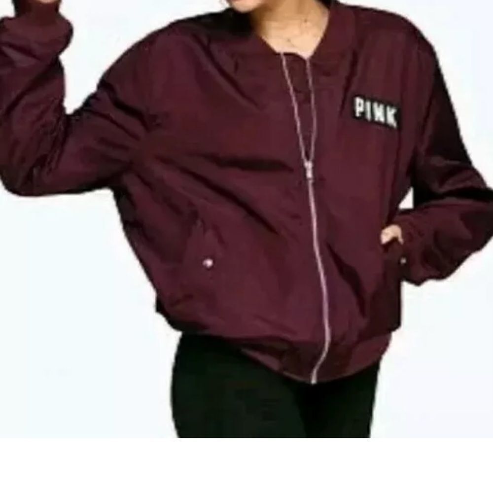 Victoria Secret Pink Jacket women’s girls overside Burgundy New